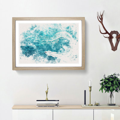 Speed Boat in Portugal 1 Piece Single Picture Frame Wall Art on MDF