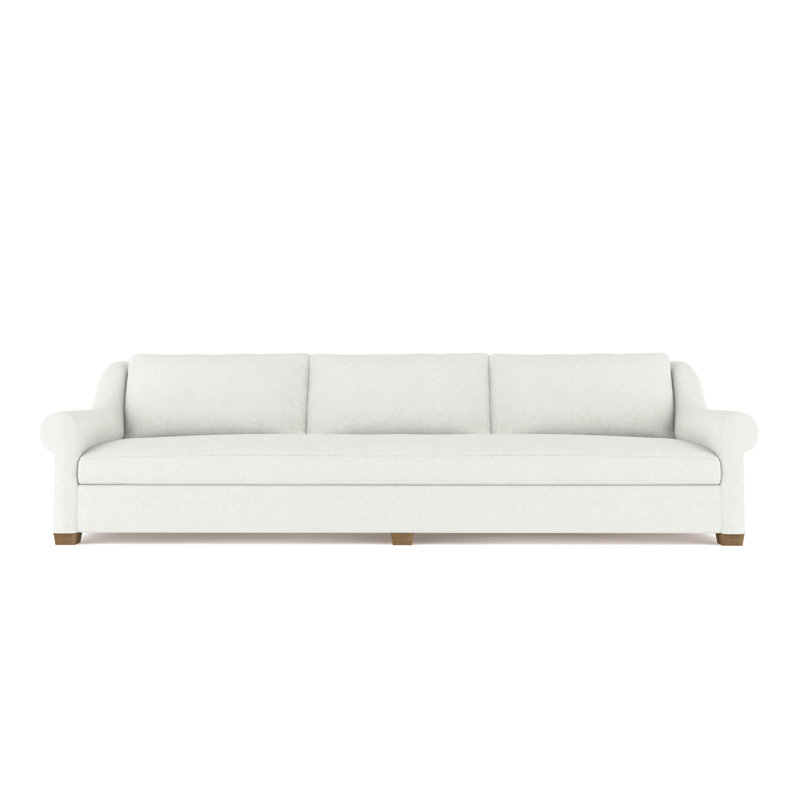 Canapé Thompson, H 32 po x l 120 po x P 41 po, Velours moelleux blanc, Patiné