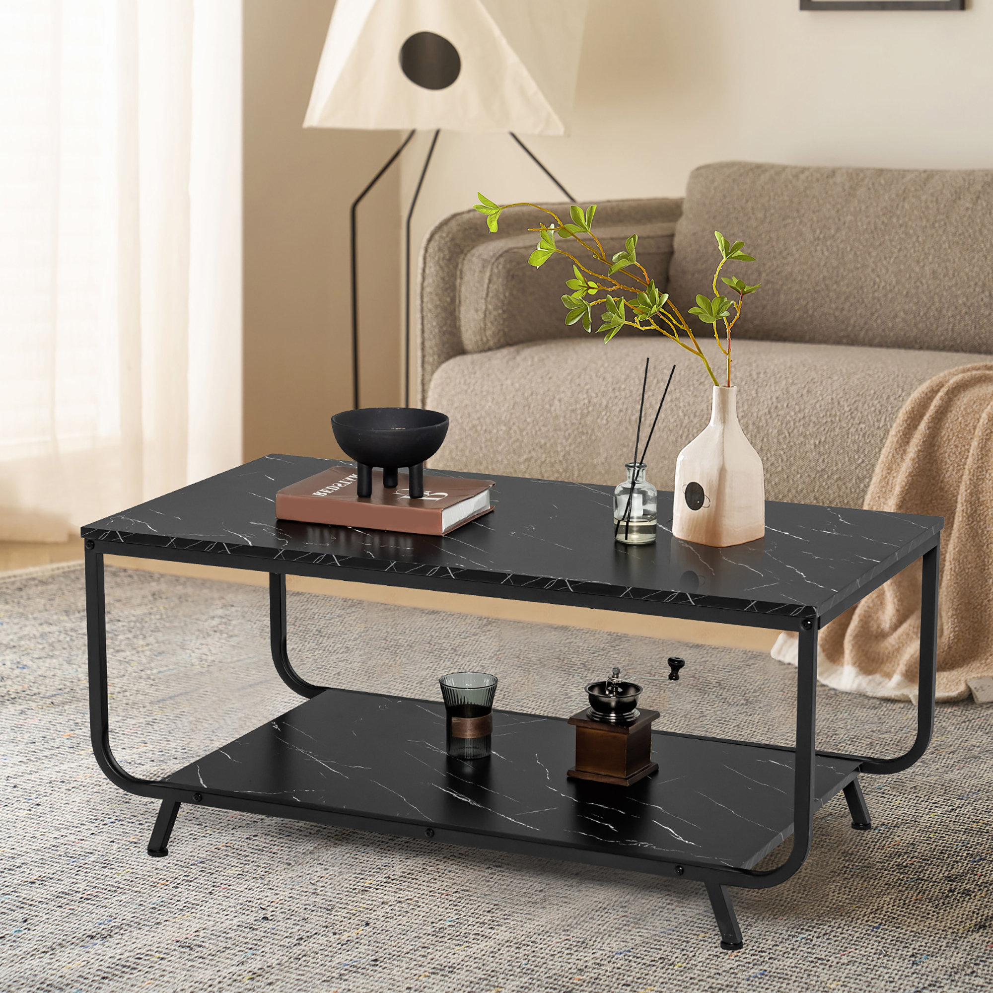 Wrought Studio Crusaw 4 Legs Coffee Table with Storage & Reviews - Wayfair Canada