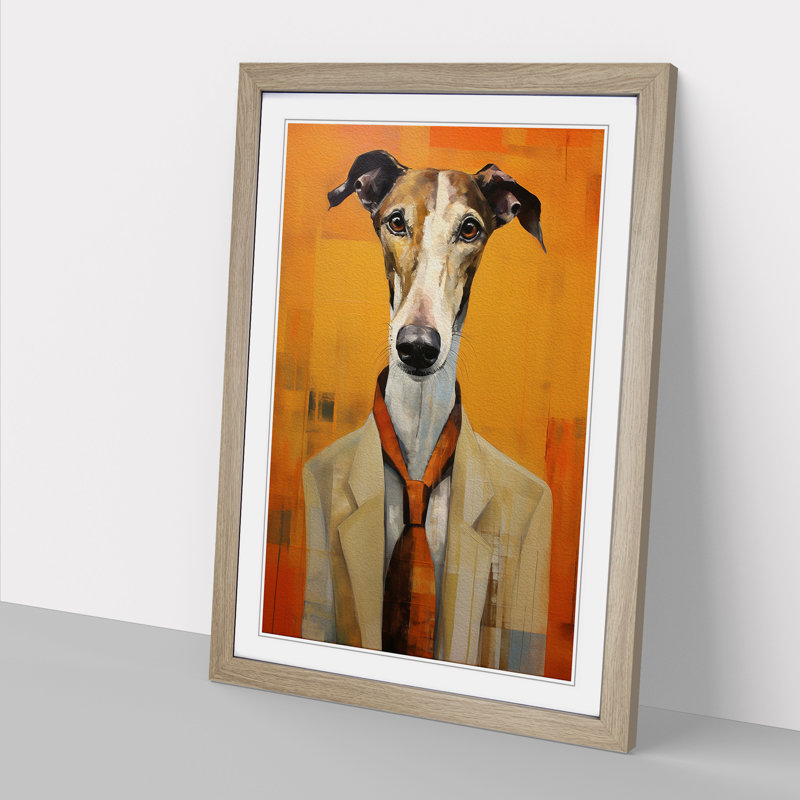Greyhound Modern - Framed Print