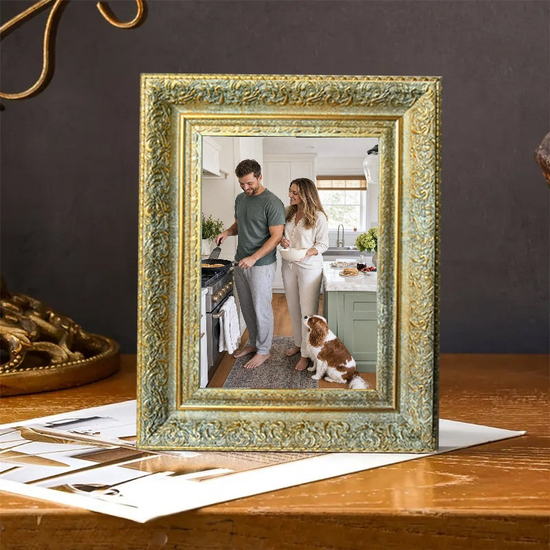 Cadre pour bureau photo 5 pièces x 5 po or antique 5 po x 7 po, Antique Gold, 3, L 5 po x H 7 po