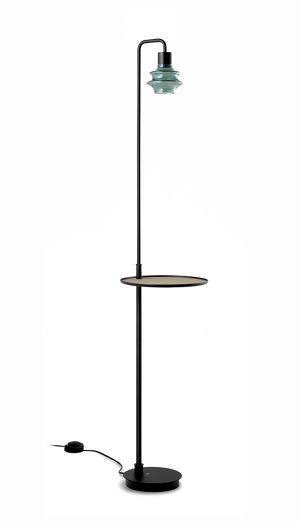 LED Tray Table Floor Lamp, Blue
