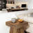 Nature-Inspired Side Table with Rustic Finish