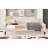 Full Size Beige Upholstered Tufted Daybed