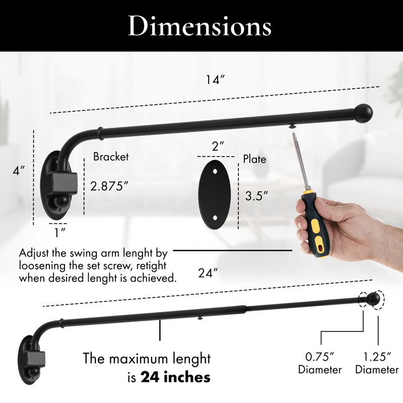 Cramon 0,75 de diamètre, 14" - 24", Noir