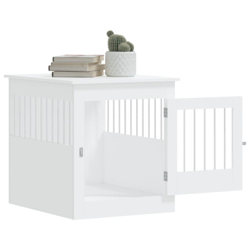 Pet Crate, 71cm H x 64.5cm W x 80cm D, White