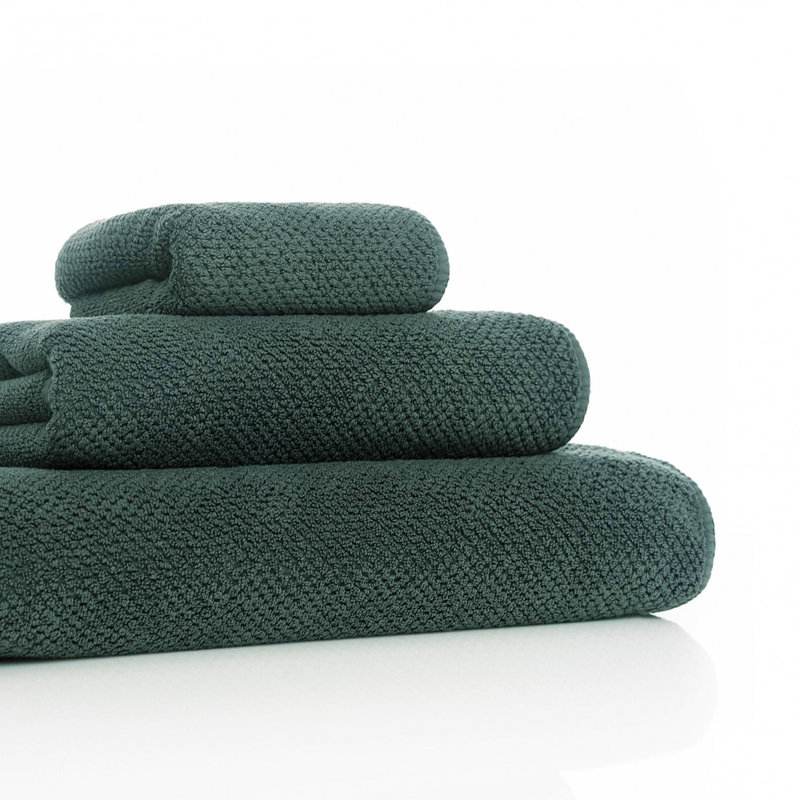 Bee Waffle Hand Towel, Moss