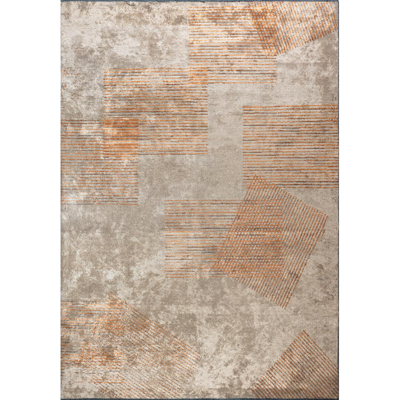 Cubes et lignes modernistes, Rectangulaire 9 pi 10 po x 14 pi