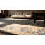Square Wool 1930s Allover Floral Hand Knotted Pile Large Blue Antique Rug