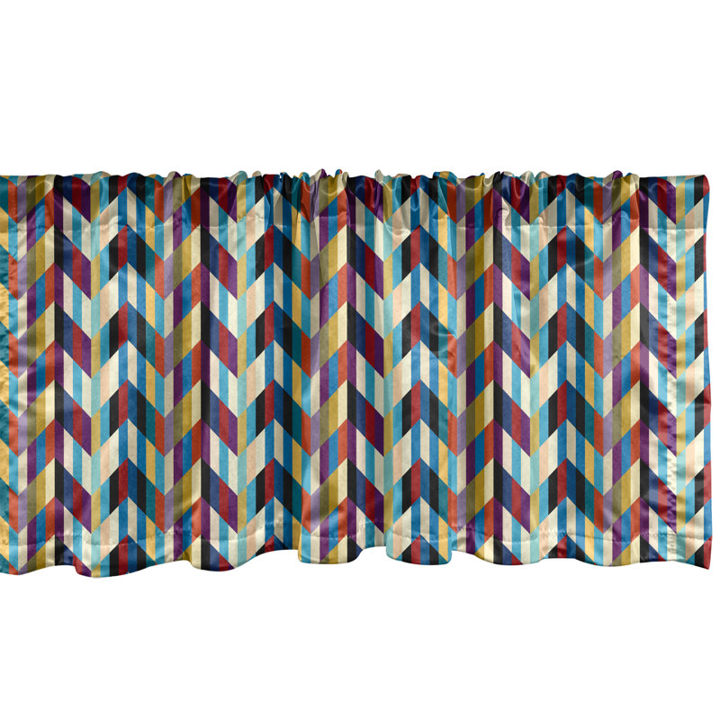 Ensemble de 2 cantonnières à chevrons Ambesonne