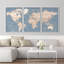 Carte du monde «Blue Global Antique Atlas-119395348-87392624-87392625