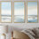«Soft Color Beach Horizon V», ensemble d'art mural sur toile minimaliste côtier