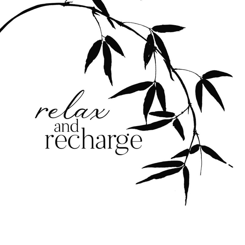Relax and Recharge - Art textuel sur toile tendue, H 12 po x l 12 po