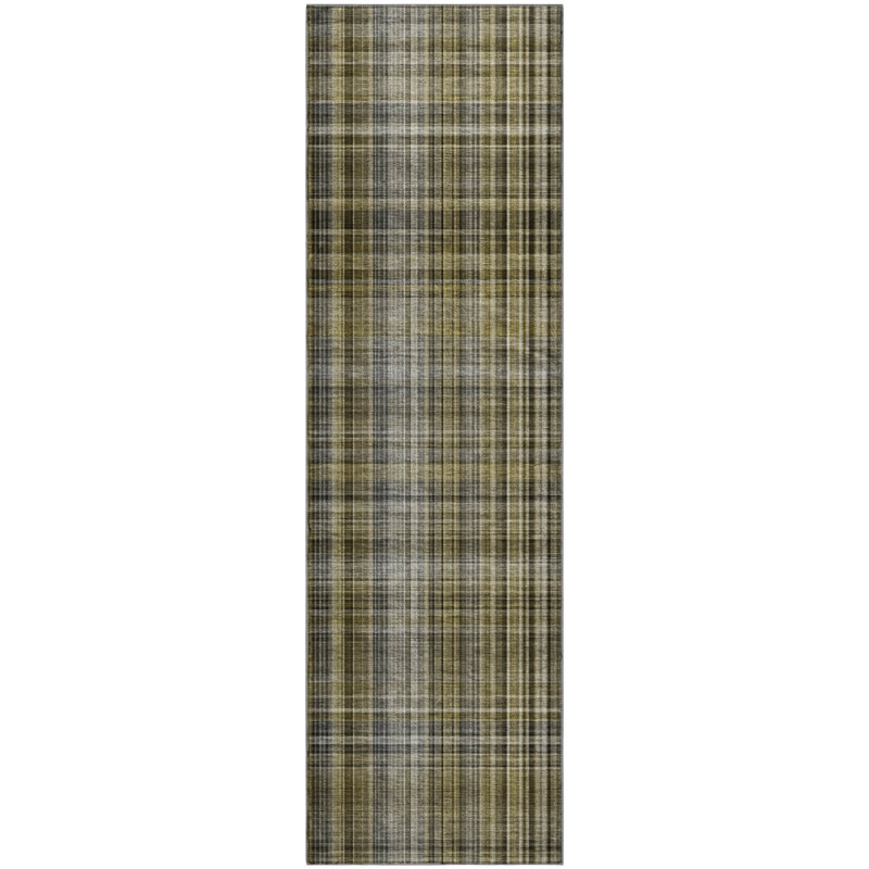 Premium Machine Washable Cerrito AMF541 Taupe Rug, Runner 2'3" x 7'6"