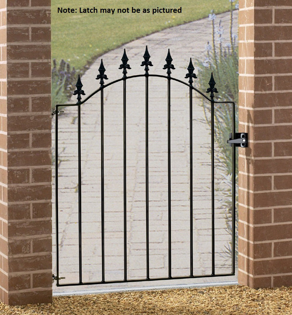 Pinkley Spear Top Low Bow Metal Garden Gate 107cm High