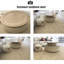 Table basse ronde en bois manufacturé Burlywood