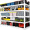 Étagères de garage robustes, blanches, l 65 po x P 24 po x H 84 po, tablettes en métal avec tablettes de garage réglables à 5 niveaux