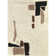 Botello Cream Abstract Shag Area Rug