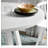Edo Contemporary Round Dining Table, White Trestle Base