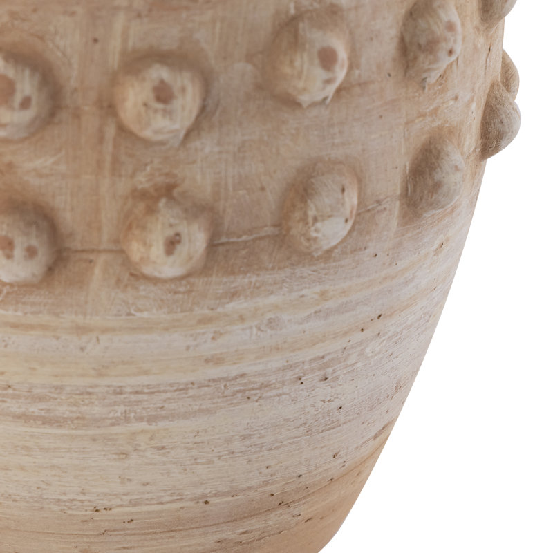 Terracotta Vase Dia 10" X 10.75"H