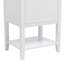 Meuble-lavabo de 20 po avec lavabo, armoire de salle de bain avec porte à fermeture douce, support de rangement et tablette ouverte, blanc-923022874