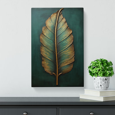 Palm Leaf Classicism No.2 - Wrapped Canvas