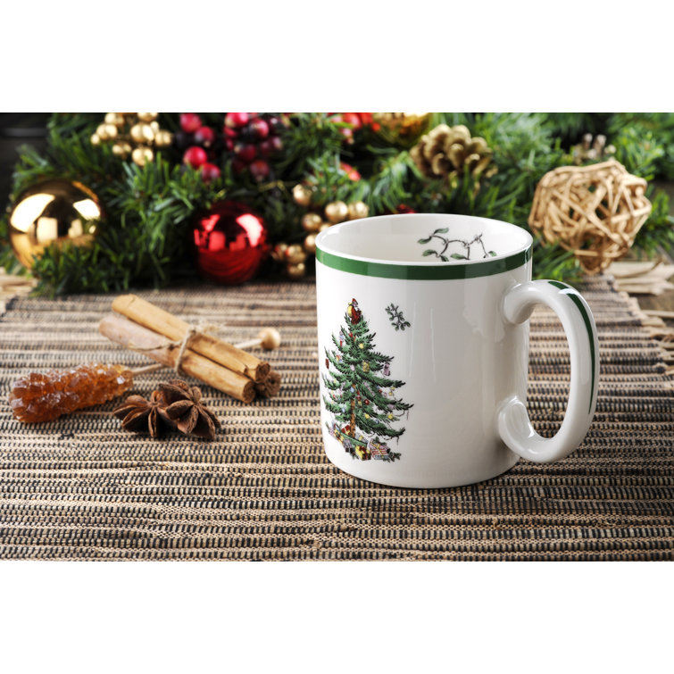 Christmas Coffee Mugs - Spode Christmas Tree Set of 4 Mugs