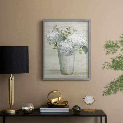 Simply Hydrangeas II Framed Print - Solid Wood