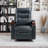 Contemporary Swivel Glider Recliner Chair with Solid Wood Arms & Breathable Faux Leather – Smooth 360° Rotation and Plush Comfort for Modern Living-2056386519