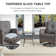 Gaetanino Swivel PE Wicker Rattan Outdoor Rocking Chairs Set with Side Table (2 chairs and 1 side table)