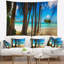 Tapisserie de paysage marin sur la plage tropicale de l'île Praslin-28508537