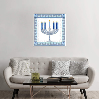 Celebrating Hanukkah III by Kathleen Parr McKenna - Wrapped Canvas Print