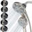 3-Way Shower Head Combo, Hand Held Shower & Rain Shower,High Pressure, Stainless Steel Hose-119950068
