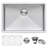 Ruvati 28-inch Undermount 16 Gauge Stainless Steel Kitchen Sink Rounded Corners Single Bowl