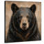 Très grand reproduction d'art sur toile - Portrait d'ours noir brun - Décoration de salon rustique - «Assemblage requis du cadre (cadre non fini)»-130841847