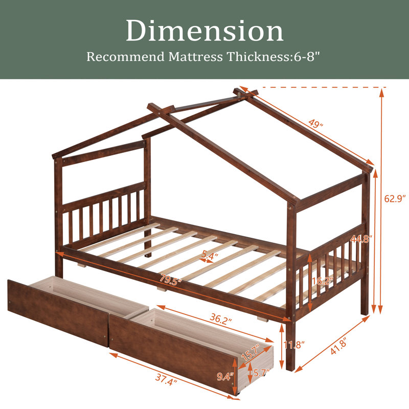 Leinbach Daybed, Twin, Walnut