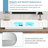 TV Stand With Fluted Tempered Glass Doors For Tvs Up To 95'', Functional Media Console With Arched Cabinet Doors, Entertainment Center With APP-Controlled LED Light For Living Room-1888943975