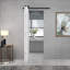 Panelled MDF and Metal Barn Door with Installation Hardware Kit-87295427-87295428
