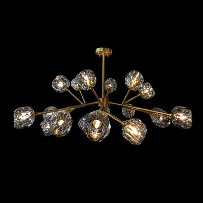 Klamath 18 - Light Dimmable Sputnik Modern Linear Chandelier