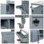Îlot de cuisine extérieur roulant avec plateau en acier inoxydable, grand espace de rangement et conception modulaire pour griller et recevoir en terrasse.-1443170627