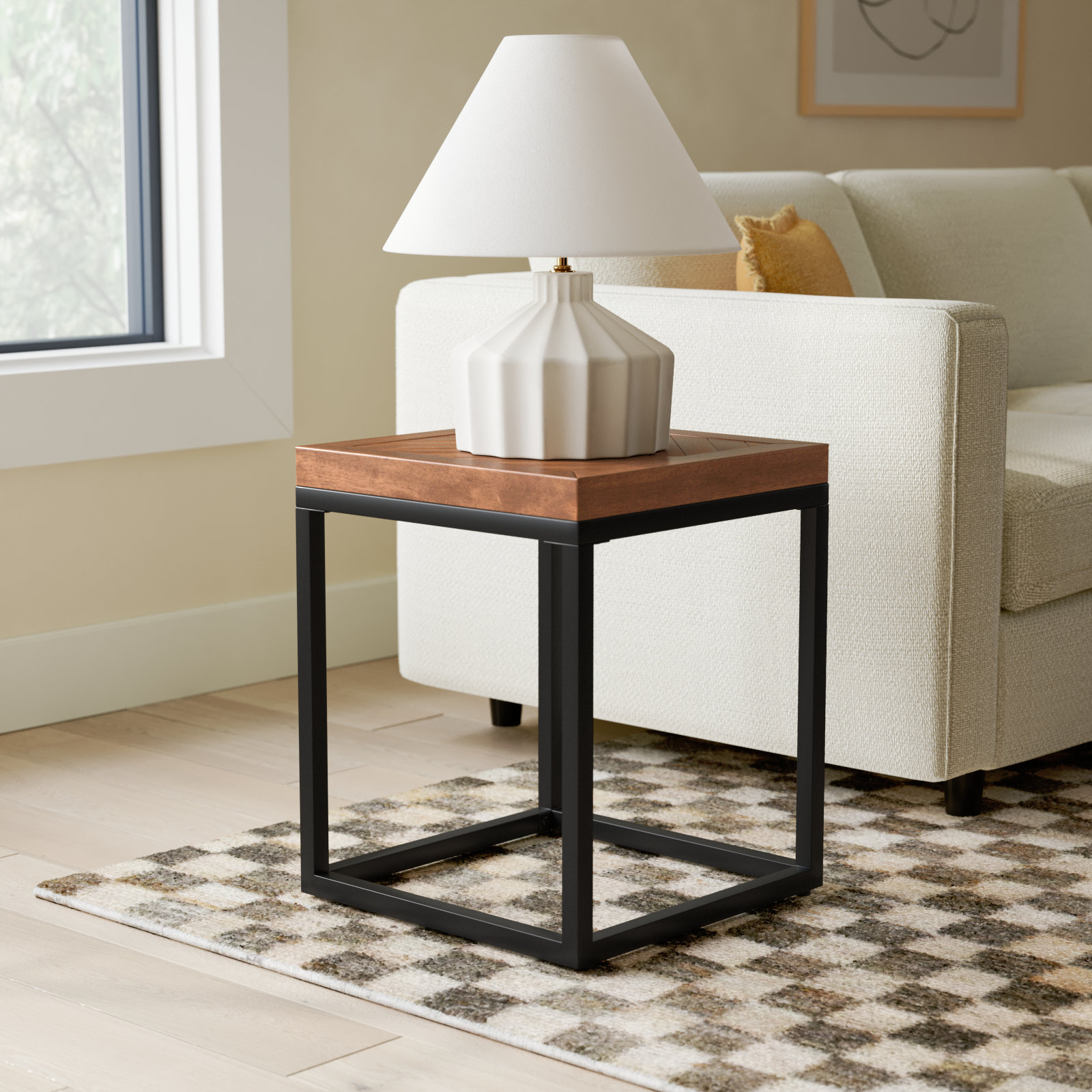 Lenes Solid Wood End Table