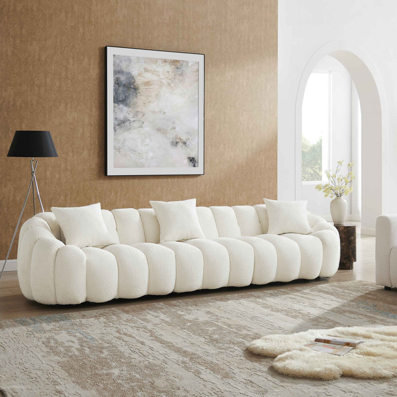 Winnie Round Arms Modular Sofa, Cream Boucle, 4