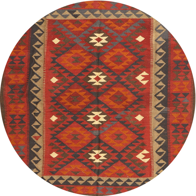 Lanford Southwestern Indoor Rug, Round 4'