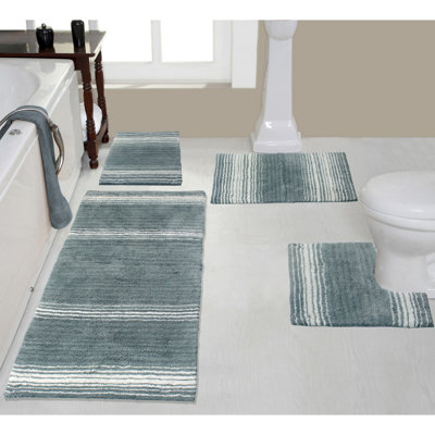 Tapis pour salle de bain 100% coton avec envers en latex