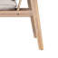 Causeuse d'extérieur en bois d'acacia avec table basse, structure en teck clair, coussin beige