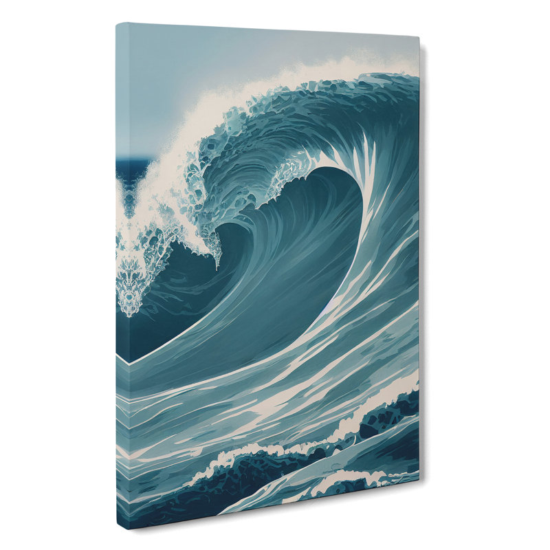 Wave Of The Ocean No.2 - Wrapped Canvas Painting, 50cm H x 35cm W x 3cm D