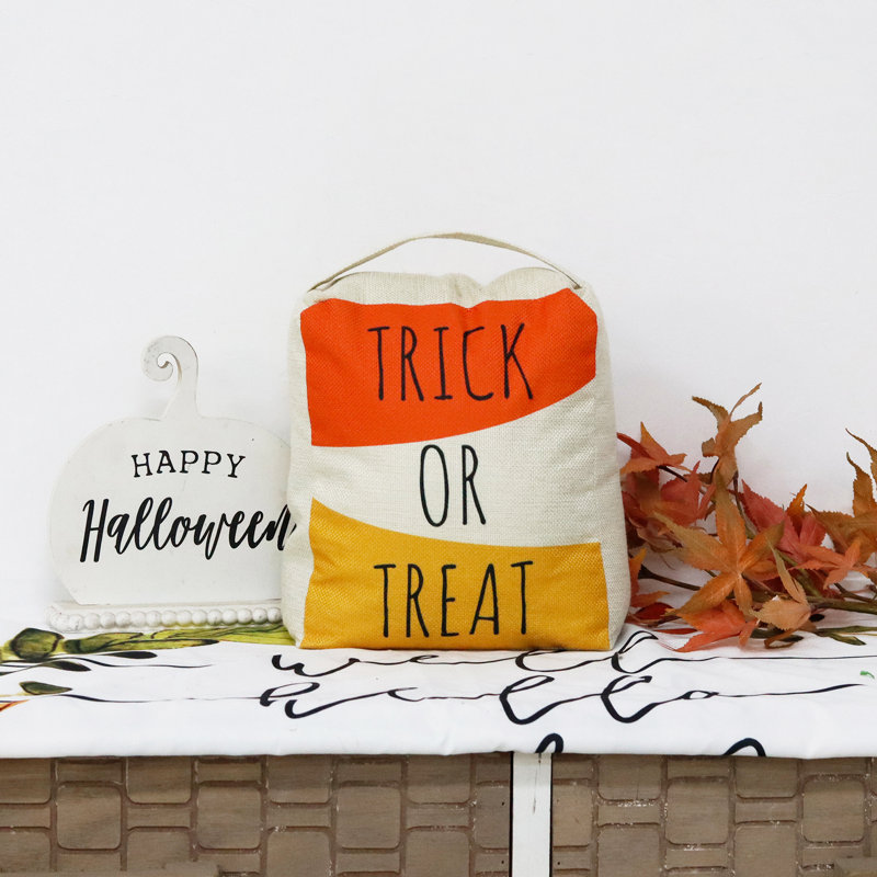 Butoir de porte d'Halloween en tissu avec poignée