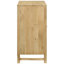 Armoire d'appoint 2 portes avec dessus en canne naturelle tissée, base en bois de manguier, accessoires en laiton antique pour la salle à manger, centre de table moderne, cadre, poignées
