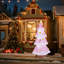 Arbre de Noël gonflable illuminé 7,2 pi, 3 lumières à DEL et 1 RVB en polyester résistant aux intempéries avec 4 piquets et 2 cordes de sécurité pour la décoration de fêtes