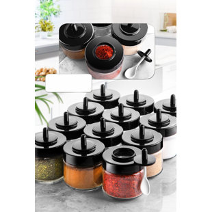 6pcs, Stackable Spice Storage Containers, Refillable Spice Jars Tower Shape  Condiment Jars For Camping RV Outdoor Cooking Small Kitchens Traveling Che